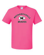 Load image into Gallery viewer, Mechanicsville Braves Breast Cancer Awareness T-Shirt 50/50 Blend PINK SHIRT -YOUTH
