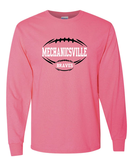 Mechanicsville Braves Breast Cancer Awareness T-Shirt 50/50 Blend PINK SHIRT -YOUTH