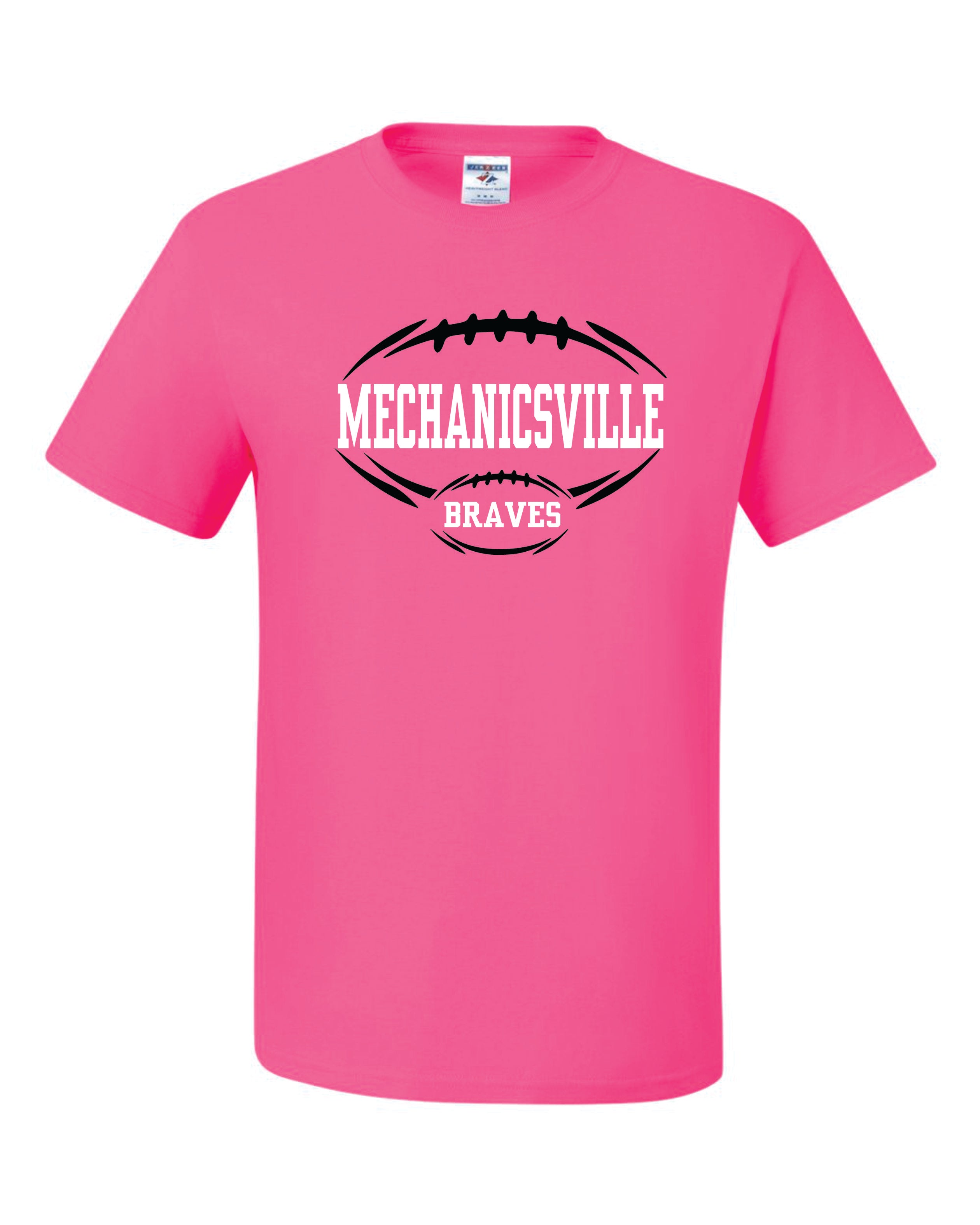 Mechanicsville Braves Breast Cancer Awareness T-Shirt 50/50 Blend PINK SHIRT