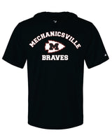 Mechanicsville Braves Badger SS hooded shirt-YOUTH