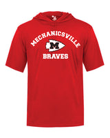 Mechanicsville Braves Badger SS hooded shirt-YOUTH