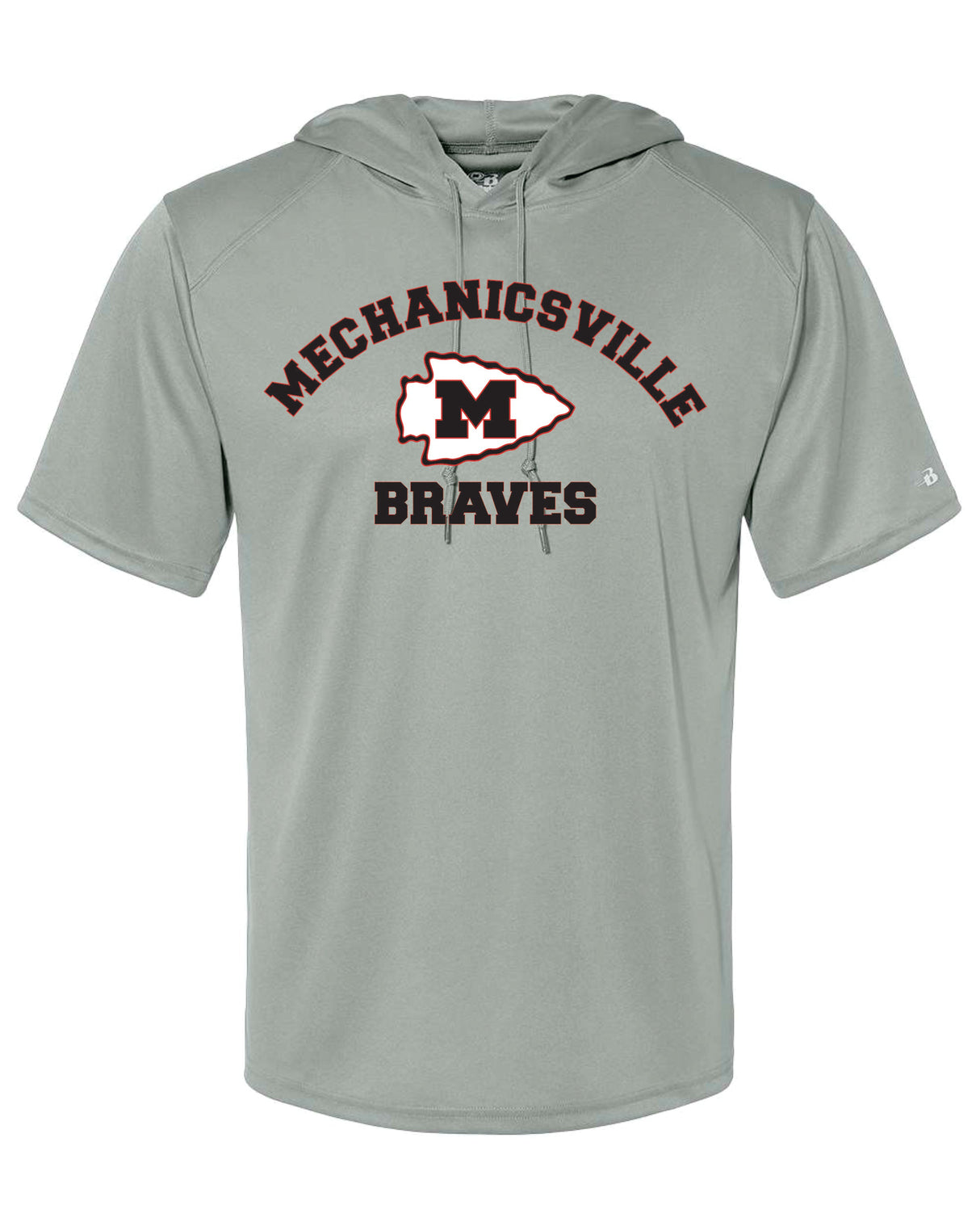 Mechanicsville Braves Badger SS hooded shirt-YOUTH