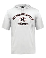 Load image into Gallery viewer, Mechanicsville Braves Badger SS hooded shirt-YOUTH
