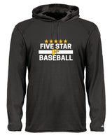 Five Star Badger Dri-Fit LS Hooded Shirt - Five Star