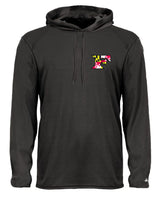 Five Star Badger Dri-Fit LS Hooded Shirt - Maryland Chest Logo - WOMEN