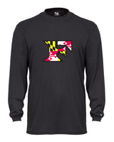 Five Star Badger Dri-Fit LS T-Shirt - Maryland Larger Logo - WOMEN