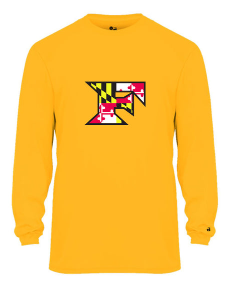 Five Star Badger Dri-Fit LS T-Shirt - Maryland Larger Logo