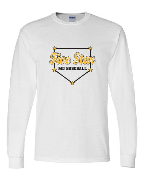 Five Star Gildan/Jerzee 50/50 LS T-Shirt - Home Plate