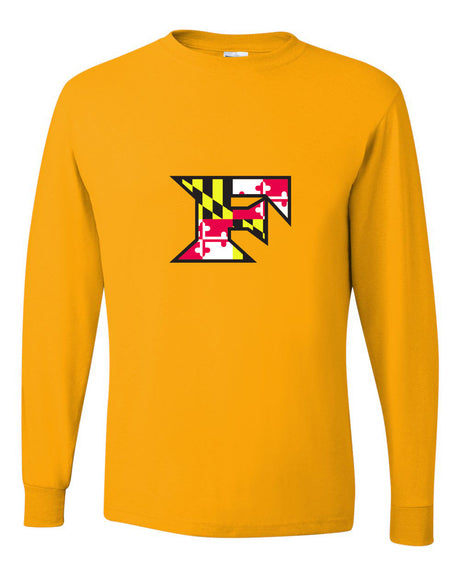 Five Star Gildan/Jerzee 50/50 LS T-Shirt - Maryland Larger Logo