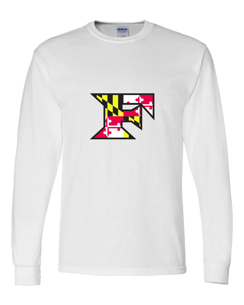 Five Star Gildan/Jerzee 50/50 LS T-Shirt - Maryland Larger Logo - YOUTH