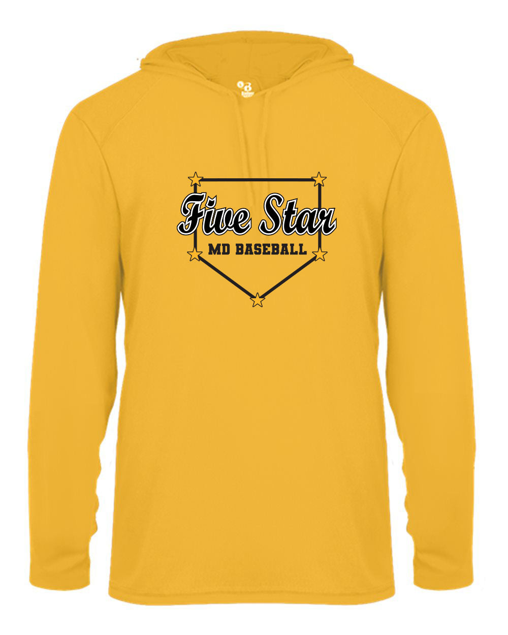 Five Star Badger Dri-Fit LS Hooded Shirt - Home Plate - WOMEN