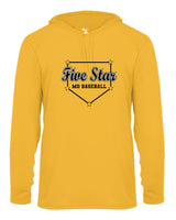 Five Star Badger Dri-Fit LS Hooded Shirt - Home Plate - WOMEN