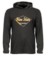 Five Star Badger Dri-Fit LS Hooded Shirt - Home Run - WOMEN