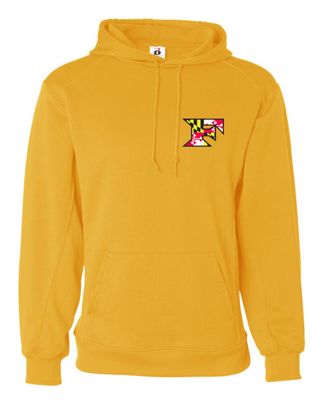 Five Star Badger Dri-Fit LS Hooded Shirt - Maryland Chest Logo - WOMEN
