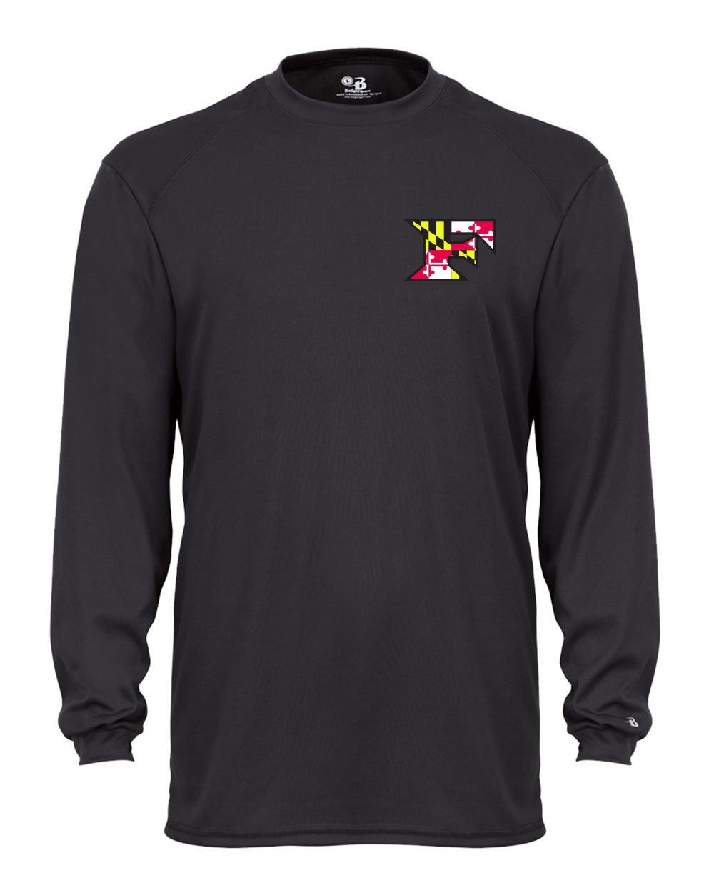Five Star Badger Dri-Fit LS T-Shirt - Maryland Chest Logo