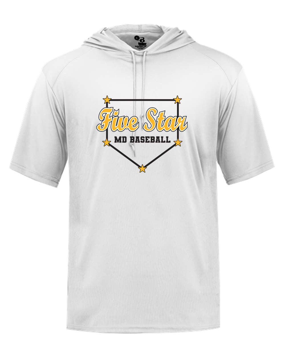 Five Star Badger Dri-Fit SS Hooded Shirt - Home Plate