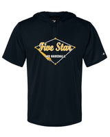 Five Star Badger Dri-Fit SS Hooded Shirt - Home Run