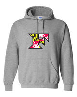Five Star Gildan/Jerzee 50/50  Hoodie - Maryland Larger Logo - YOUTH