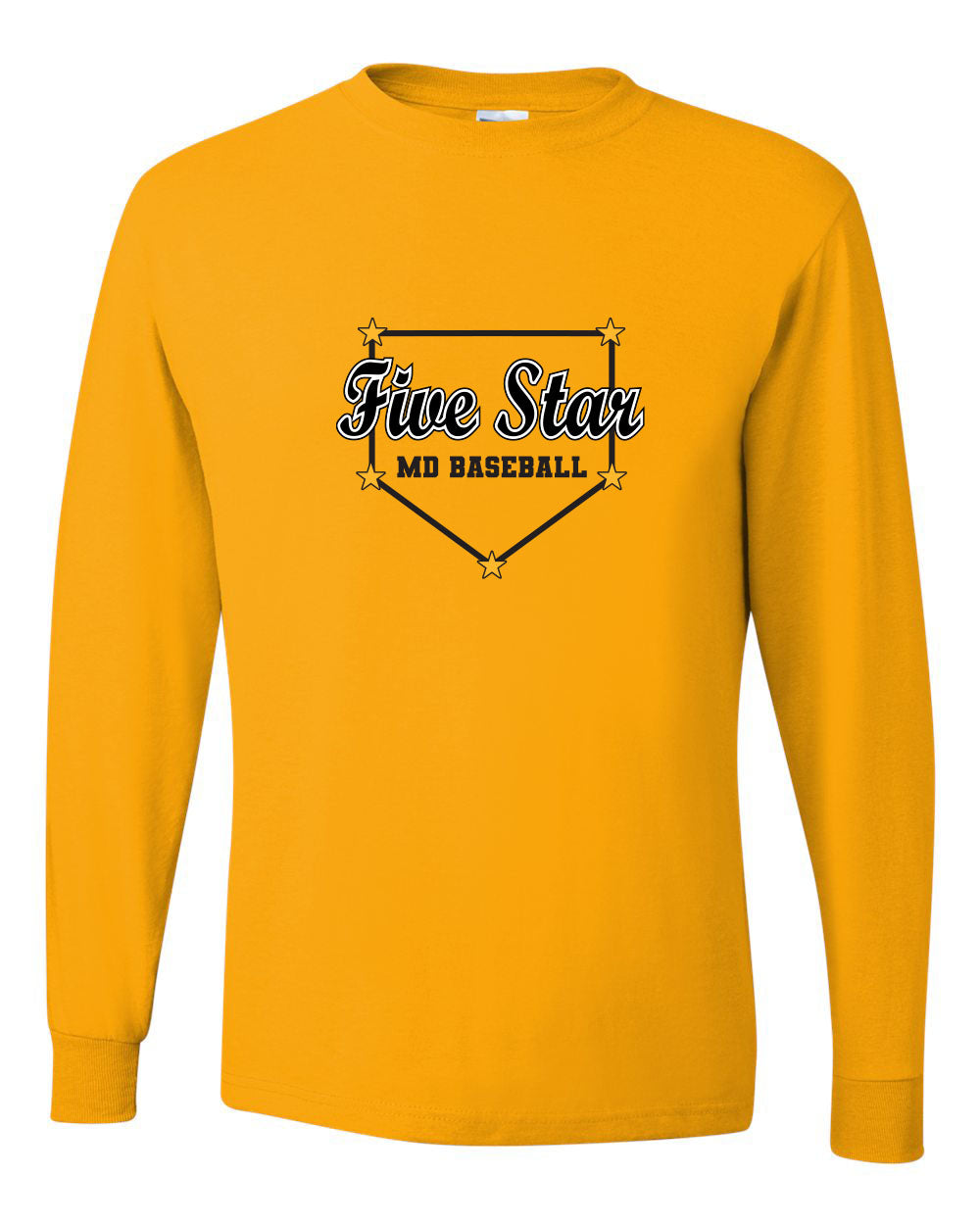 Five Star Gildan/Jerzee 50/50 LS T-Shirt - Home Plate - YOUTH