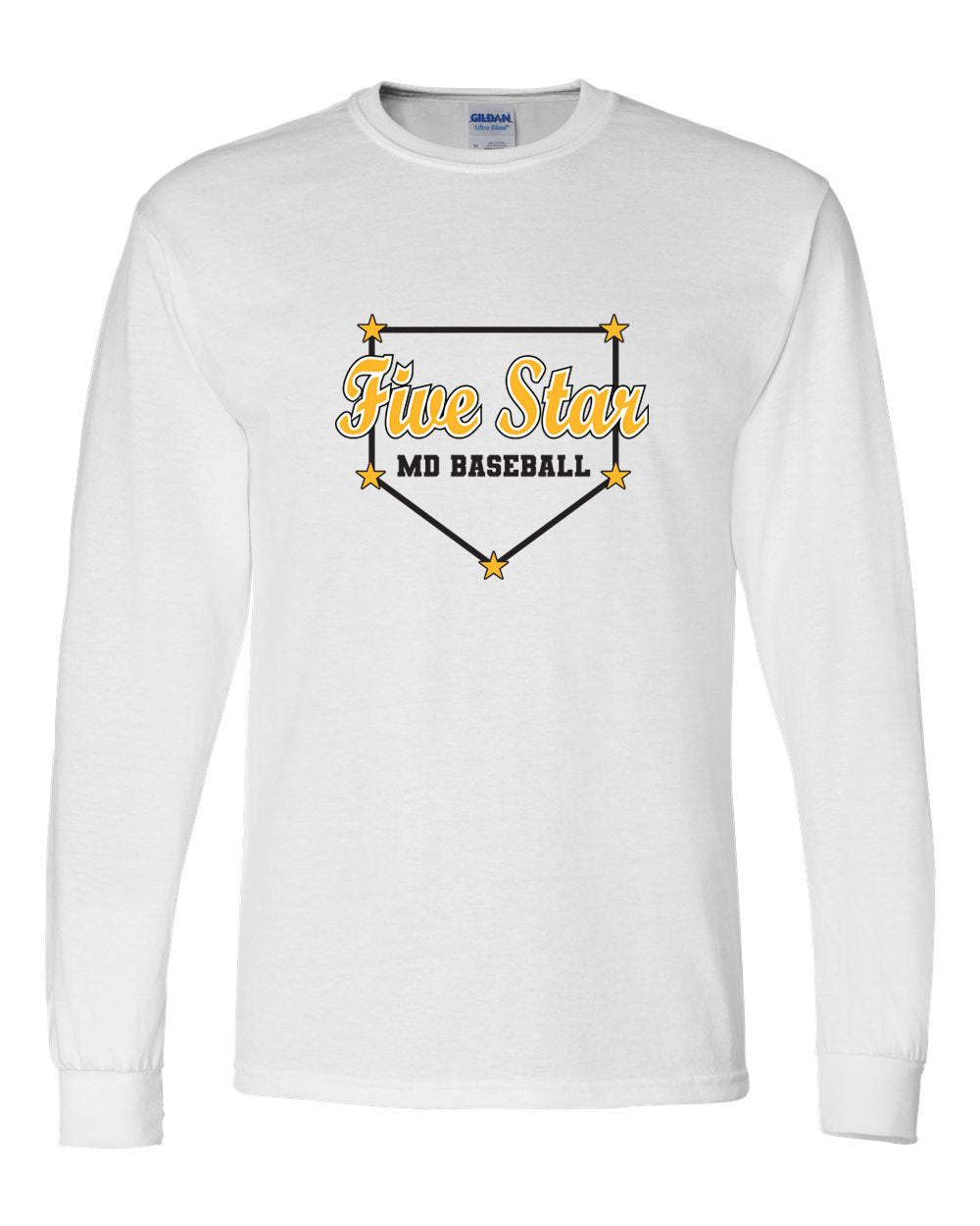 Five Star Gildan/Jerzee 50/50 LS T-Shirt - Home Plate - YOUTH