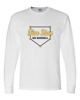 Five Star Gildan/Jerzee 50/50 LS T-Shirt - Home Plate - YOUTH
