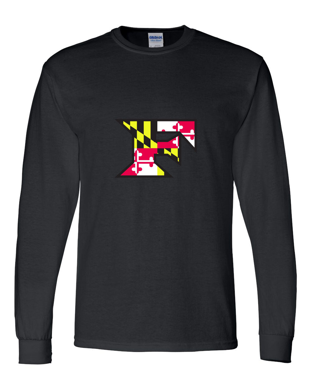 Five Star Gildan/Jerzee 50/50 LS T-Shirt - Maryland Larger Logo - YOUTH