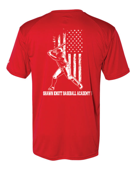 Shawn Knott Baseball Short Sleeve Badger Dri Fit T shirt FLAG