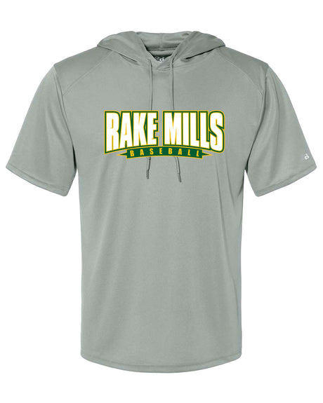 Great Mills Baseball Short Sleeve HOODED Badger Dri Fit T shirt - RAKE MILLS