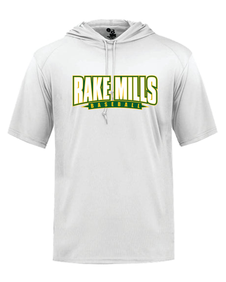 Great Mills Baseball Short Sleeve HOODED Badger Dri Fit T shirt - RAKE MILLS