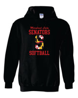 Lady Senators Gildan/Jerzee 50/50 Hoodie Big S Logo YOUTH