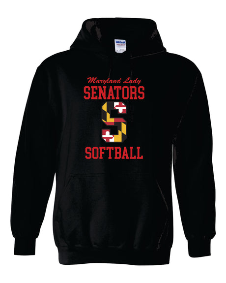 Lady Senators Gildan/Jerzee 50/50 Hoodie Big S Logo