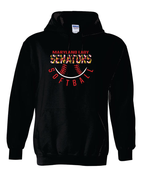 Lady Senators Gildan/Jerzee 50/50 Hoodie Half Ball Logo