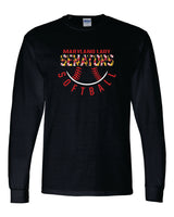 Lady Senators Long Sleeve T-Shirt 50/50 Blend-Half Ball Logo YOUTH