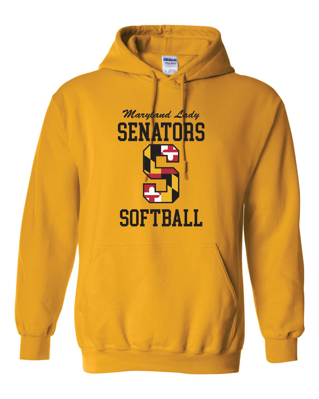 Lady Senators Gildan/Jerzee 50/50 Hoodie Big S Logo YOUTH