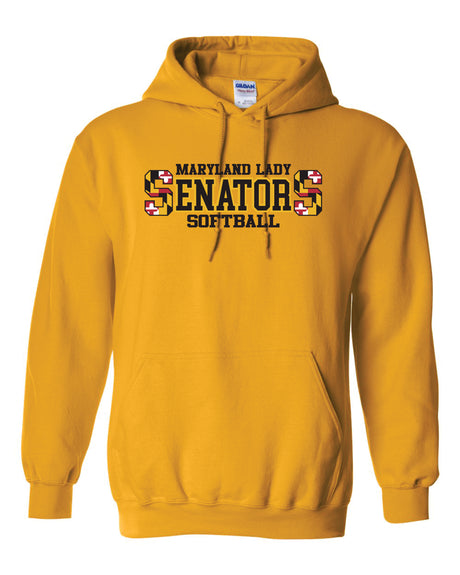 Lady Senators Gildan/Jerzee 50/50 Hoodie Double  S Logo