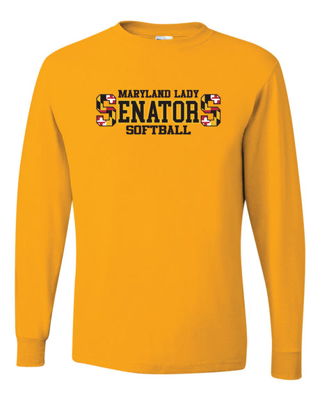 Lady Senators Long Sleeve T-Shirt 50/50 Blend Double S Logo