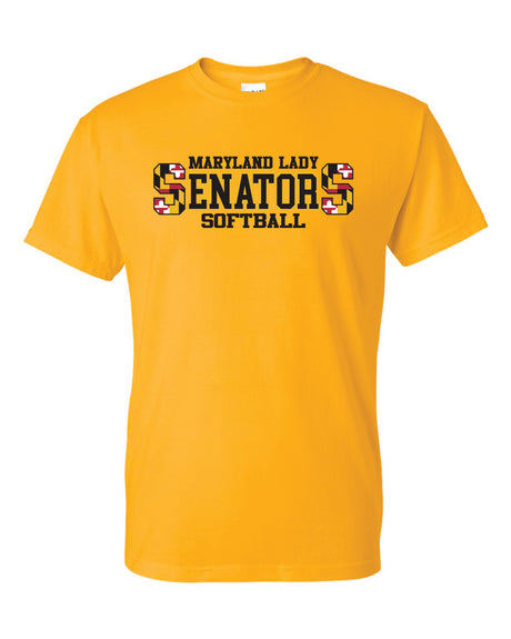 Lady Senators Short Sleeve T-Shirt 50/50 Blend Double S Logo