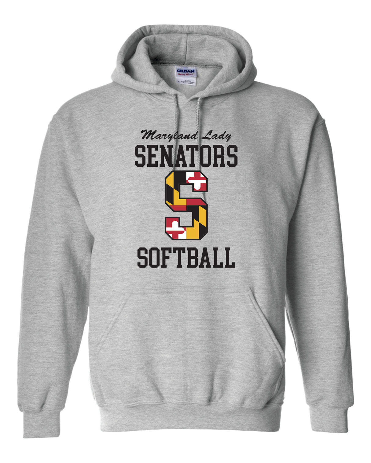 Lady Senators Gildan/Jerzee 50/50 Hoodie Big S Logo YOUTH