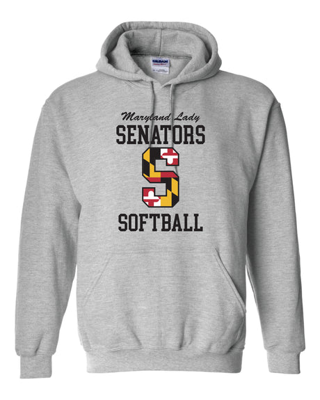 Lady Senators Gildan/Jerzee 50/50 Hoodie Big S Logo