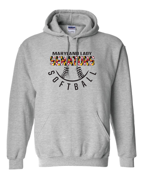 Lady Senators Gildan/Jerzee 50/50 Hoodie Half Ball Logo