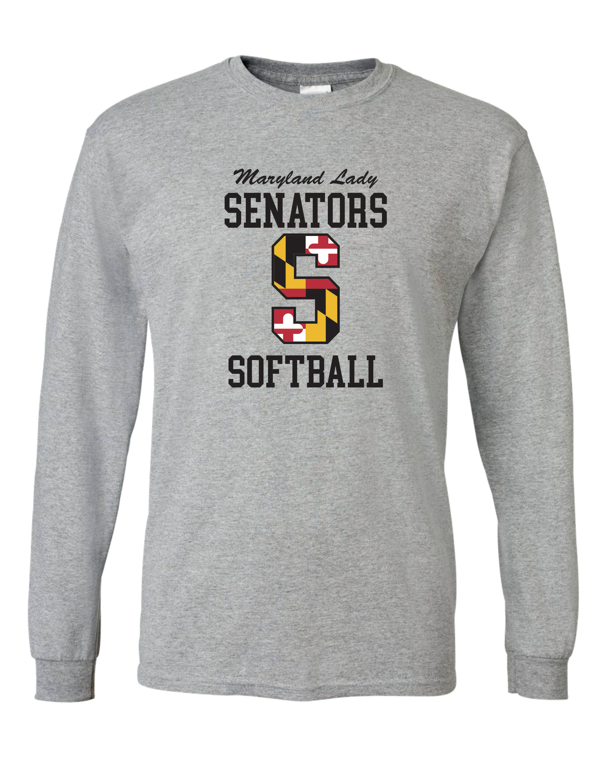 Lady Senators Long Sleeve T-Shirt 50/50 Blend Big S Design YOUTH