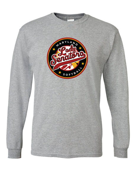 Lady Senators Long Sleeve T-Shirt 50/50 Blend-Circle Logo