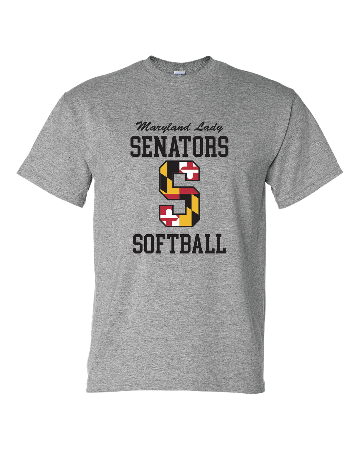 Lady Senators Short Sleeve T-Shirt 50/50 Blend Big S Design YOUTH