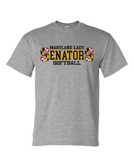 Lady Senators Short Sleeve T-Shirt 50/50 Blend Double S Logo