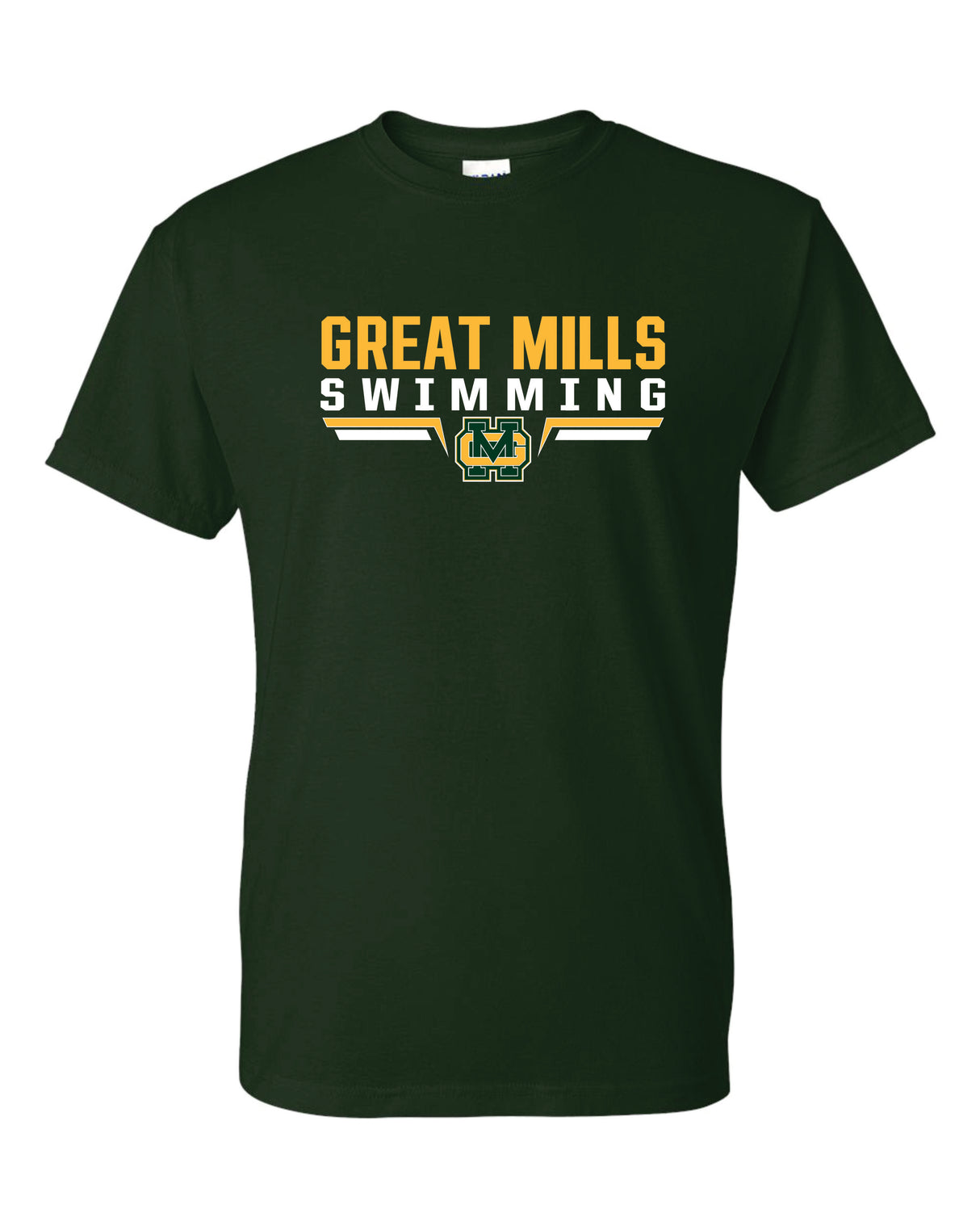 Great Mills Swimming Short Sleeve T-Shirt 50/50 Blend