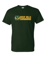 Load image into Gallery viewer, Great Mills Swimming  T-Shirt 50/50 Blend _ TEAM SHIRT WITH ROSTER
