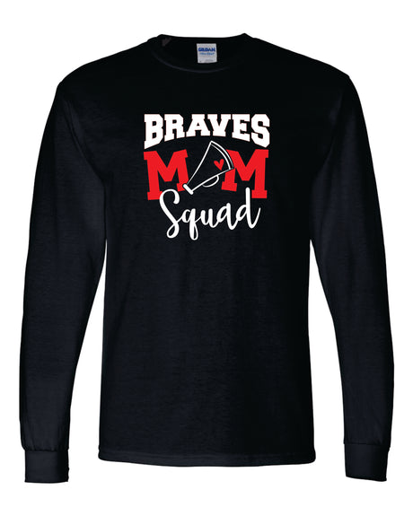 Mechanicsville Braves 50/50 Long Sleeve T-Shirts-CHEER MOM SQUAD