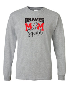 Mechanicsville Braves 50/50 Long Sleeve T-Shirts-CHEER MOM SQUAD