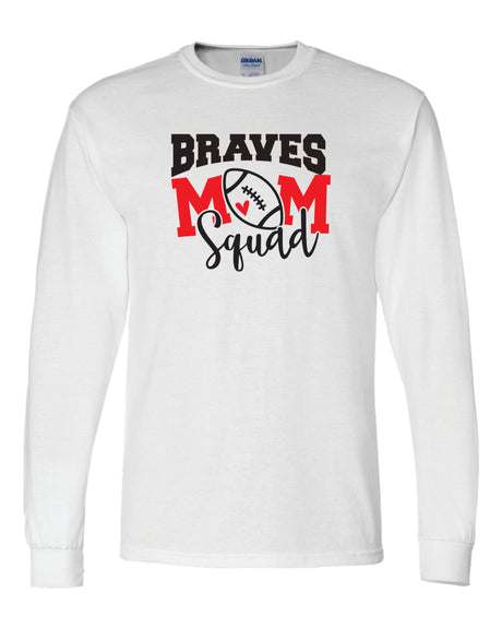 Mechanicsville Braves 50/50 Long Sleeve T-Shirts-FOOTBALL MOM SQUAD