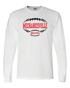 Mechanicsville Braves 50/50 Long Sleeve T-Shirts-YOUTH